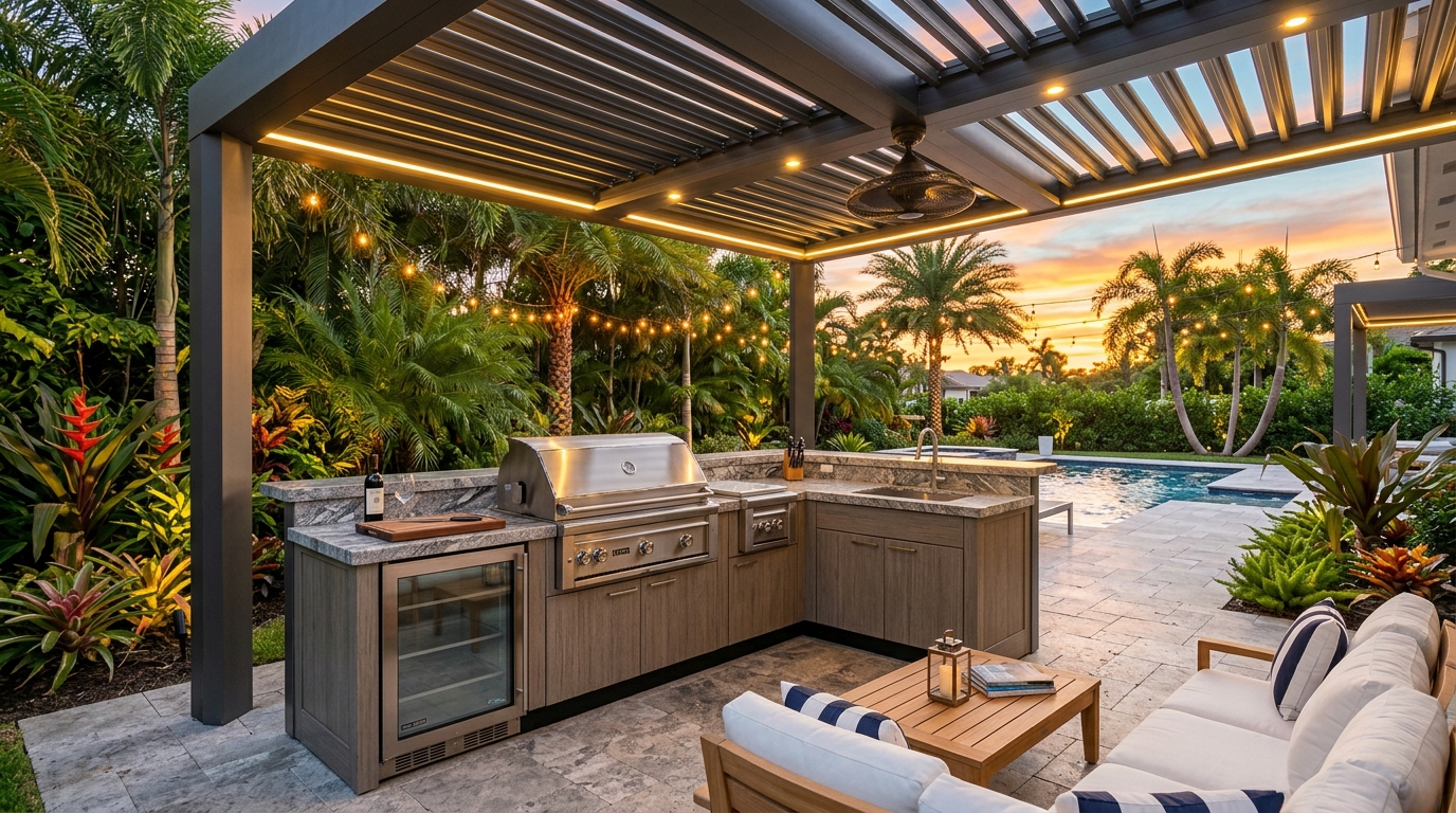 Avalon outdoor kitchen Delray Beach